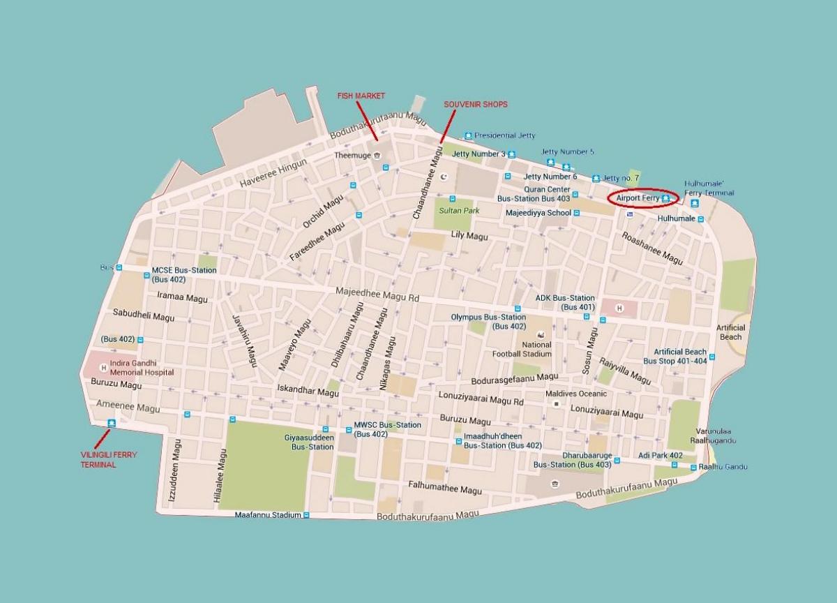 карта на машки град на малдиви