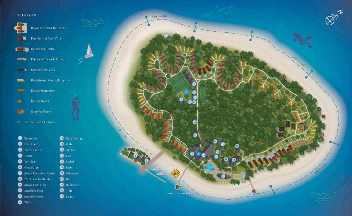 kurumba малдиви одморалиште мапа