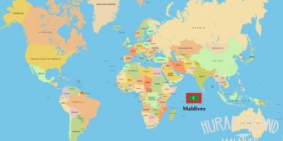 Карта на малдивите во мапата на светот