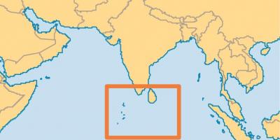 Малдиви островот локација на мапата на светот